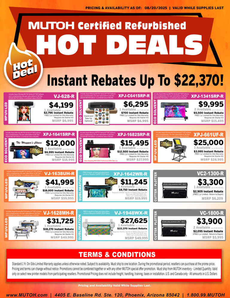 MUTOH Refurbished HOT DEALS 082025